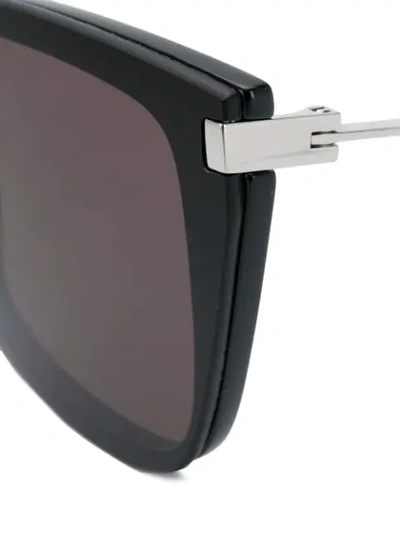 Shop Saint Laurent Sl1 Squared Sunglasses In Black