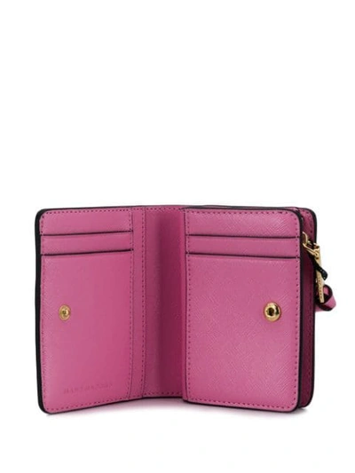 Shop Marc Jacobs Polka Dot Mini Compact Wallet In Pink