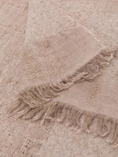 Shop Peserico Fringed Edge Scarf - Neutrals