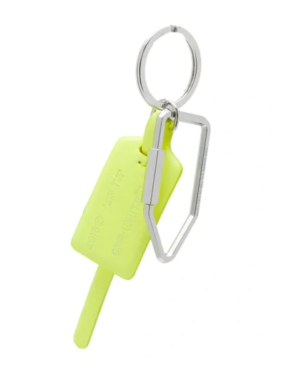 Shop Off-white Zip Tie Keyring In Yellow