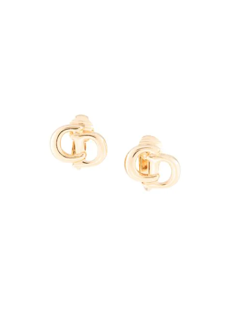 christian dior cd earrings