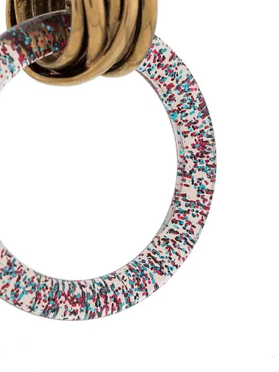 Shop Balenciaga Glitter-effect Hoop Earrings In Pink