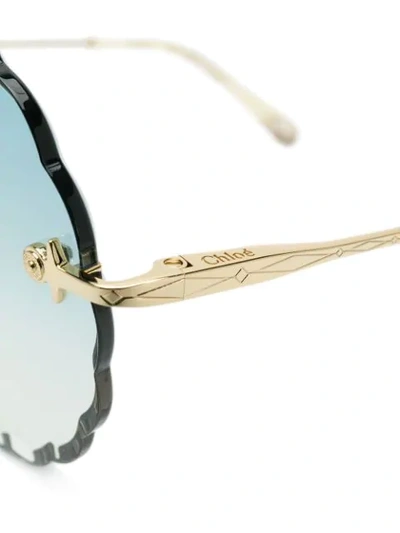 Shop Chloé Round-frame Sunglasses In Blue