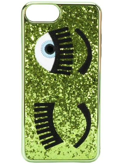 Shop Chiara Ferragni Flirting Iphone 7 Case - Green