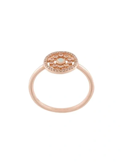 Shop Astley Clarke 14kt Rose Gold Icon Nova Opal Ring In Metallic
