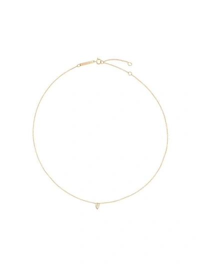 Shop Zoë Chicco 14kt Yellow Gold Teardrop Diamond Chain Necklace