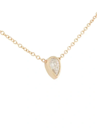 Shop Zoë Chicco 14kt Yellow Gold Teardrop Diamond Chain Necklace