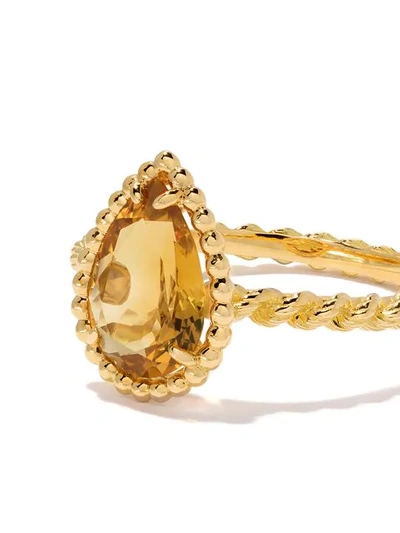 Shop Boucheron 18kt Yellow Gold Serpent Bohème Citrine S Motif Ring In Yg