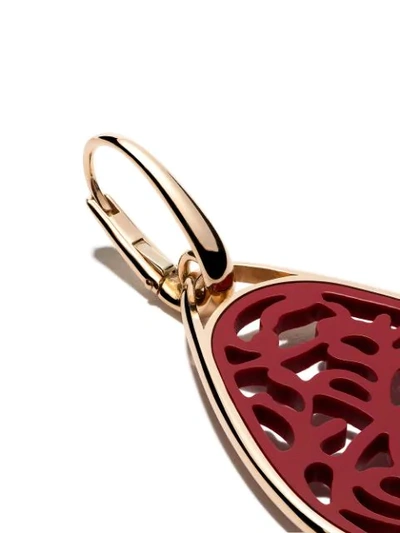 Shop Pomellato 18kt Rose Gold Victoria Rhodolite Earrings In Red