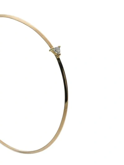 Shop Lizzie Mandler Fine Jewelry Yellow Gold Diamond Hoop Earrings - Metallic
