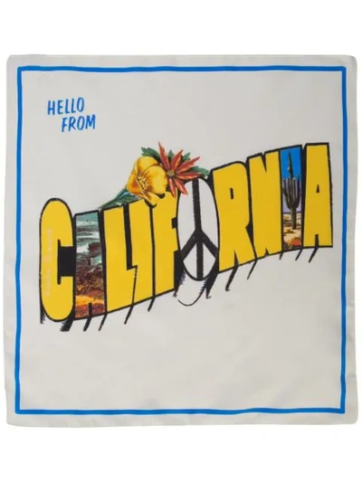 Shop Amélie Pichard California Postcard Scarf In Yellow