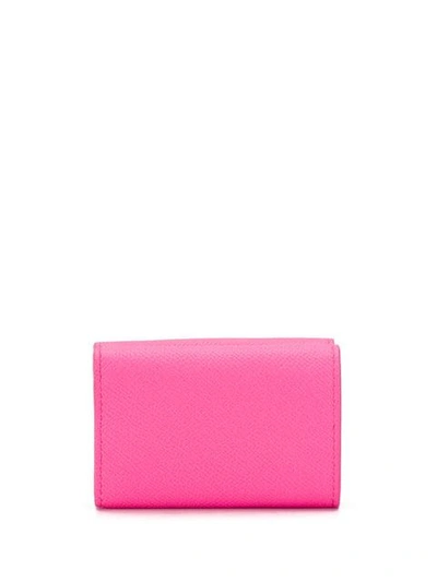 Shop Balenciaga Ville Mini Wallet In 5660 Pink Fluo