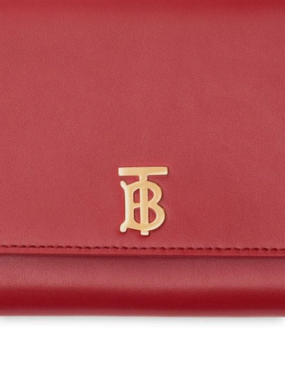 Shop Burberry Monogram Logo Wallet In Red