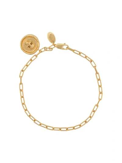 Shop Northskull Skull Charm Bracelet In Gold