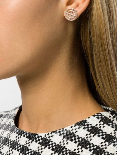 Shop Charlotte Valkeniers Coil Studs Earrings In Silver