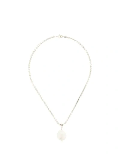Shop Le Chic Radical Moon Necklace In Metallic