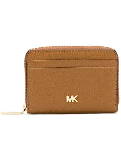 Shop Michael Michael Kors Mercer Small Wallet In Neutrals