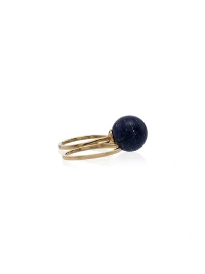 Shop Asherali Knopfer Daliagreen 18k Gold Mix And Match Pearl And Lapis Ring