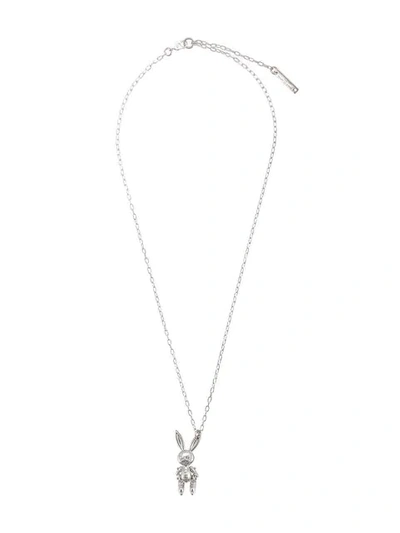 Shop Ambush Bunny Pendant Necklace In Silver