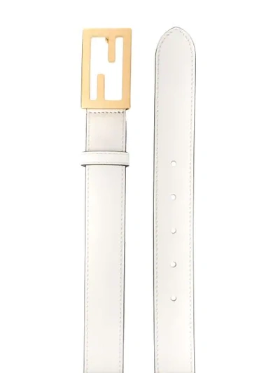 Shop Fendi 'baguette Ff' Gürtel - Weiss In White