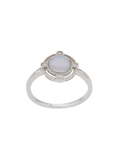 Shop V Jewellery Chalcedony Ring In Silver