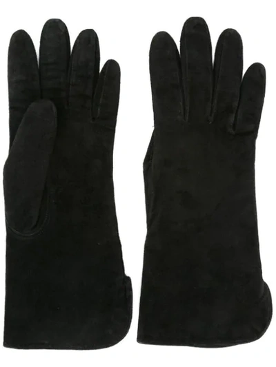 Pre-owned Saint Laurent 1980's Short Gloves In Black
