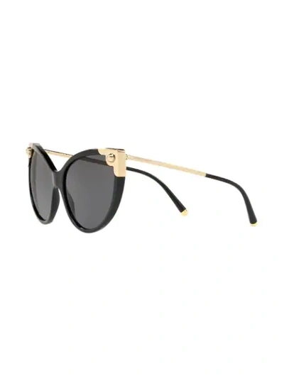 Shop Dolce & Gabbana Cat-eye Tinted Sunglasses In Black