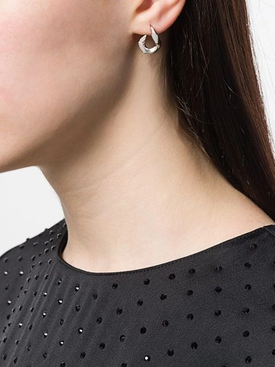 Shop Annelise Michelson Pierced Chain Earrings In Silver