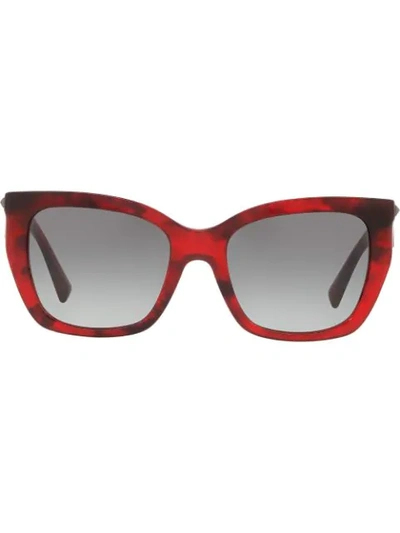 Shop Valentino Oversized Sunglasses In Red