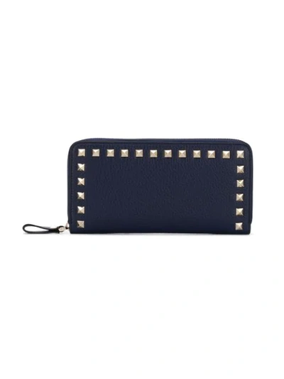 VALENTINO VALENTINO GARAVANI ROCKSTUD WALLET - 蓝色