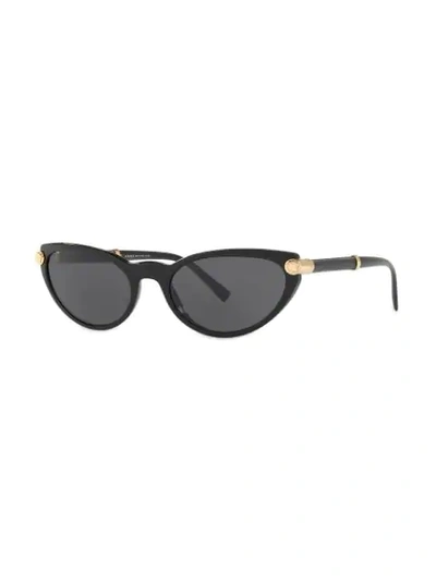 Shop Versace V-rock Cat Eye Sunglasses In Black
