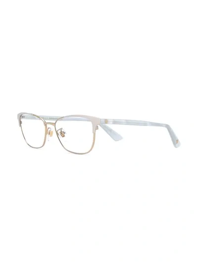 Shop Gucci Cat Eye Frame Glasses In White