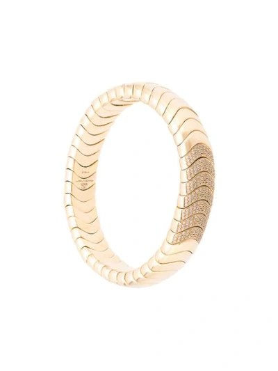 Shop Mattia Cielo 18kt Yellow Gold Diamond Snake Chain Bracelet