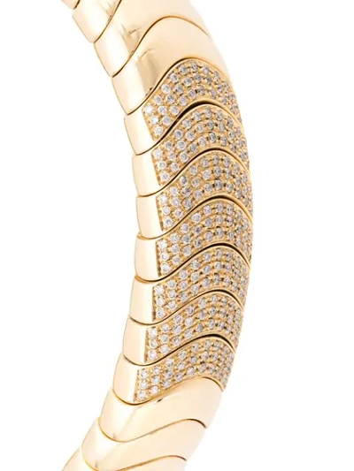 Shop Mattia Cielo 18kt Yellow Gold Diamond Snake Chain Bracelet