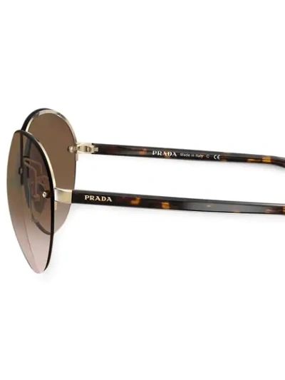 Shop Prada Oversized Heritage Sunglasses In Brown