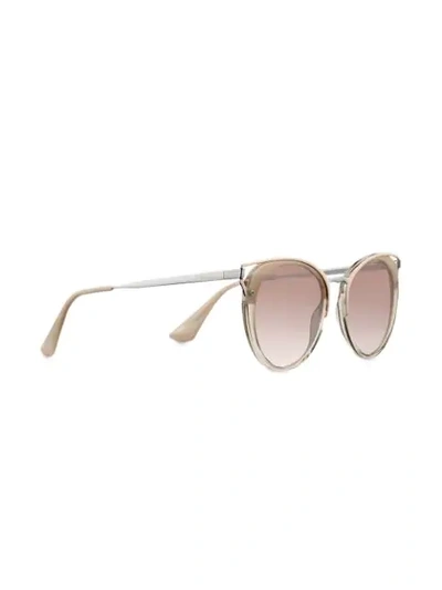 Shop Prada Cinéma Sunglasses In Metallic