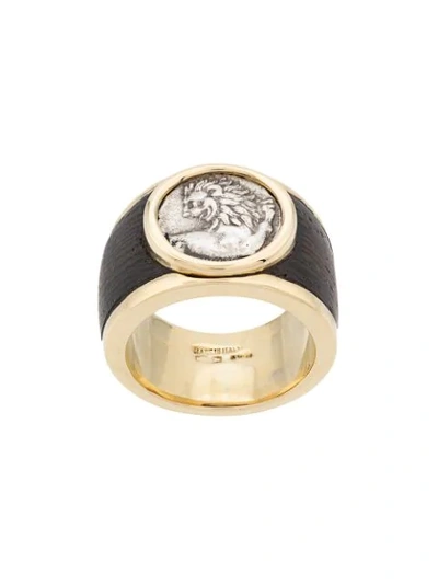 Shop Dubini 18kt Gold Chersonesos Lion Signet Ring