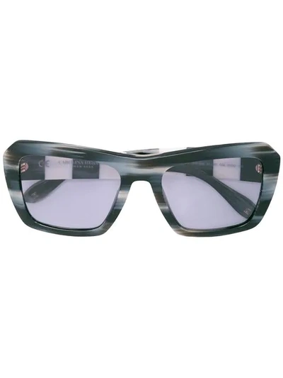 Shop Carolina Herrera Oversized Frame Sunglasses In Black
