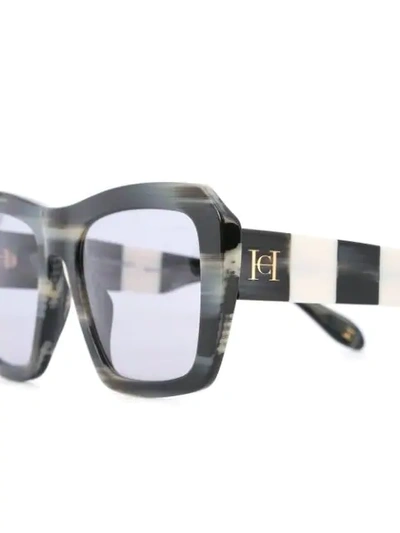 Shop Carolina Herrera Oversized Frame Sunglasses In Black