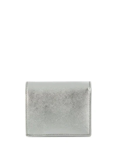 Shop Vivienne Westwood Small Logo Plaque Wallet - Silver