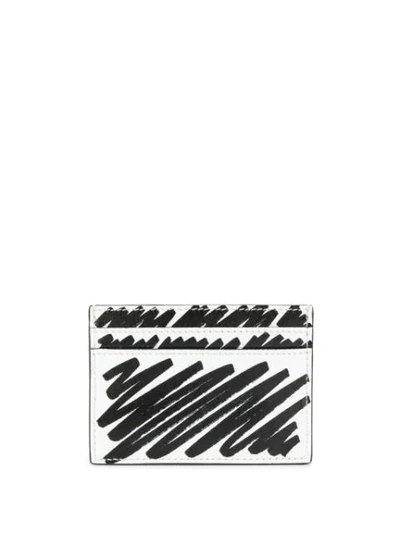 Shop Moschino Logo Plaque Cardholder In White