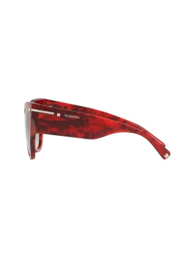 Shop Valentino Cat-eye Frame Sunglasses In Red