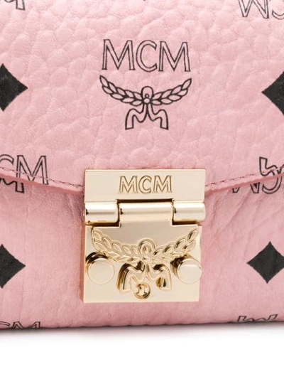 Shop Mcm Patricia Chain Wallet In Soft Pink