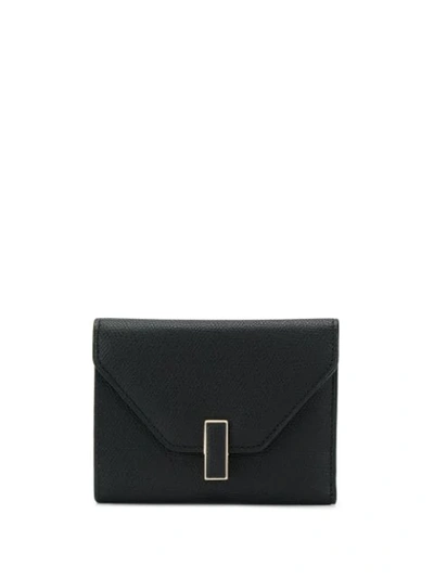 Shop Valextra Iside Envelope Wallet In Black