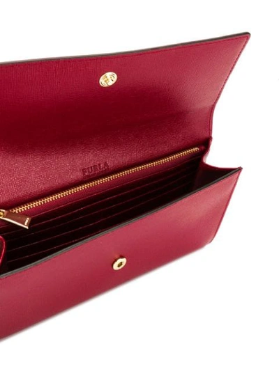Shop Furla Side Strap Wallet In Red