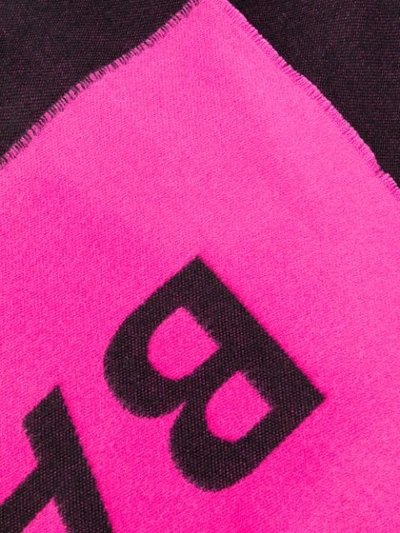 Shop Balenciaga Long Logo Scarf In Pink
