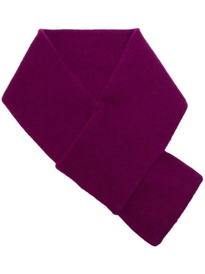 Shop Aspesi Knitted Scarf In Purple