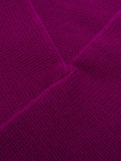 Shop Aspesi Knitted Scarf In Purple