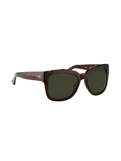 Shop Linda Farrow Dries Van Noten D-frame Sunglasses In Brown