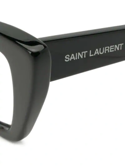 Shop Saint Laurent Cat-eye Shaped Glasses In Black